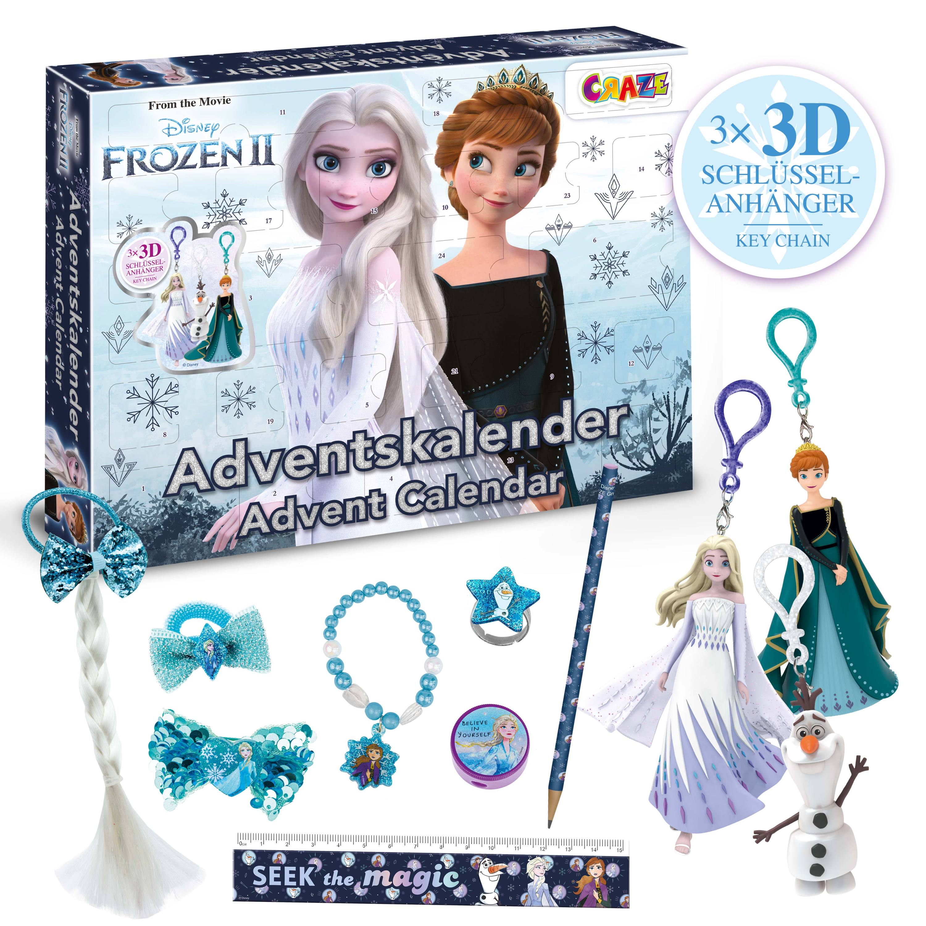 Disney Frozen Film Adventskalender mit 3D Specials Die Eiskönigin gratis Versand